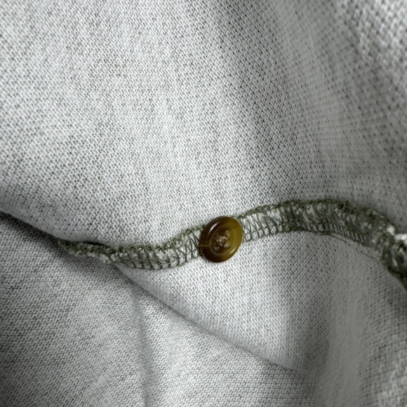 VTG Saddlebred Polo Shirt Men Large Green Denim Collar 100% Cotton Short Sleeve - Picture 5 of 8